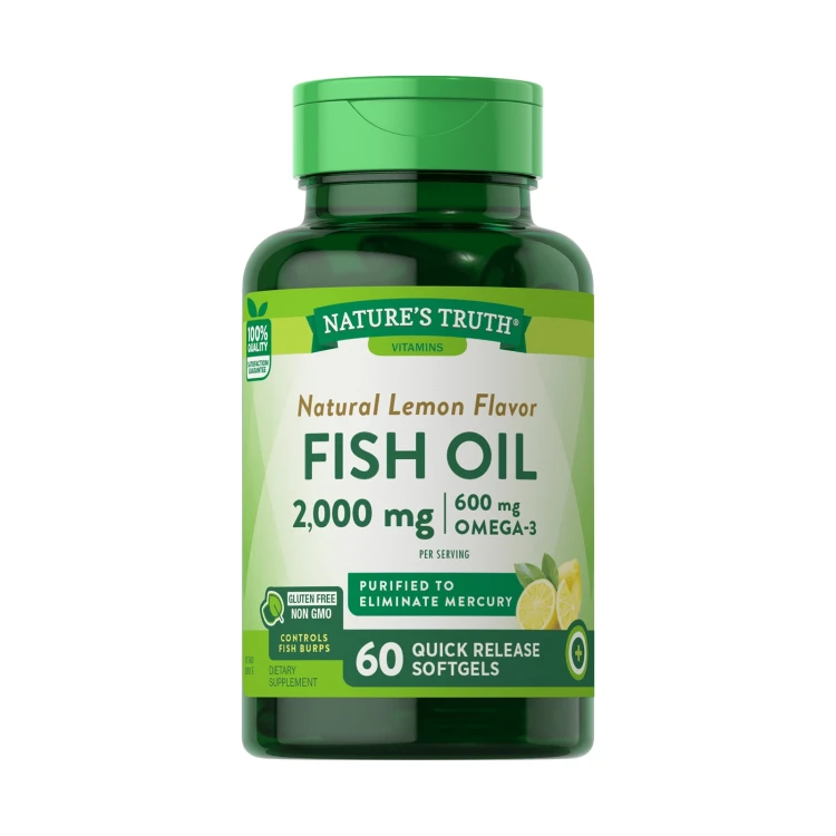 NATURE'S TRUTH OMEGA 3 LIMON FLAVOR FISH OIL 2000MG 60'S SOFTGELS